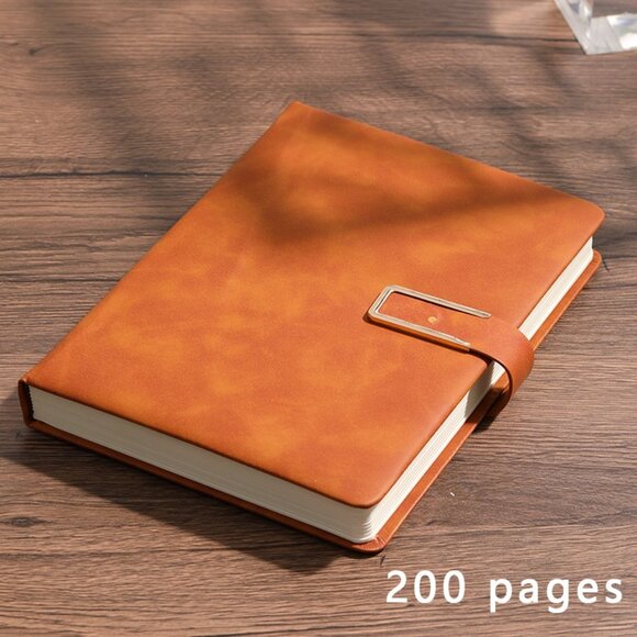 A5 Vintage Leather Style Notebook Personalized Journal Soft Cover Work Meetings - Picture 9 of 9